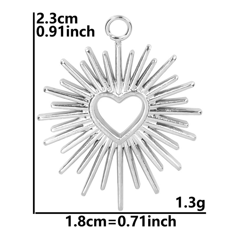 Stainless Steel Heart Jewelry DIY Necklace Accessories